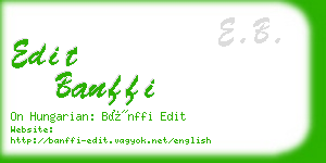 edit banffi business card